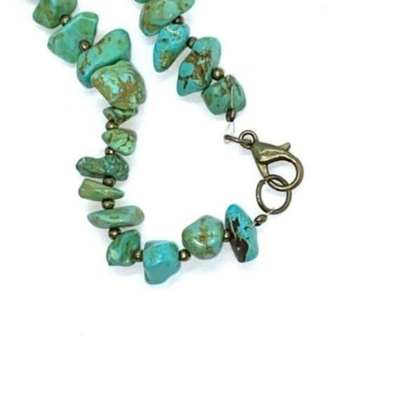 Handmade Beaded Teal Rocks Green Elephant Necklace - Picture 15 of 16